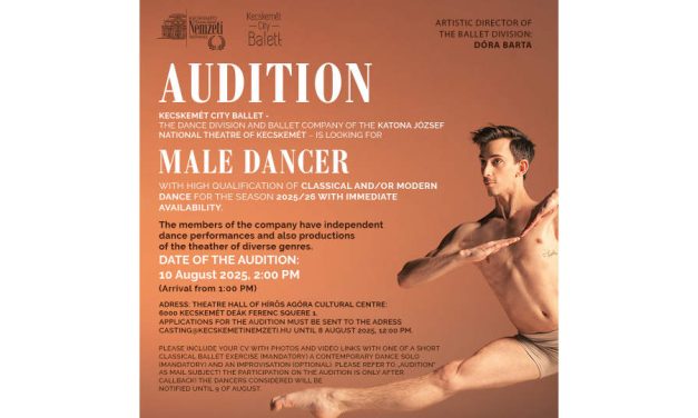 Kecskemet City Balett Is Looking For Male Dancers
