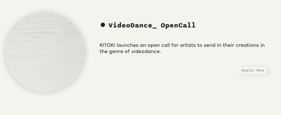 Open Call: Kitoki_VideoDance